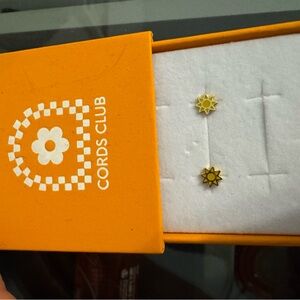 Gold Sunburst Earrings